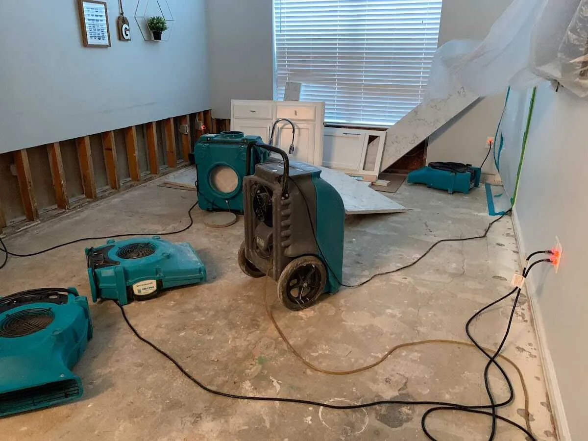 Dehumidifier in flood-cut room for Water Extraction & Removal in Garden Grove